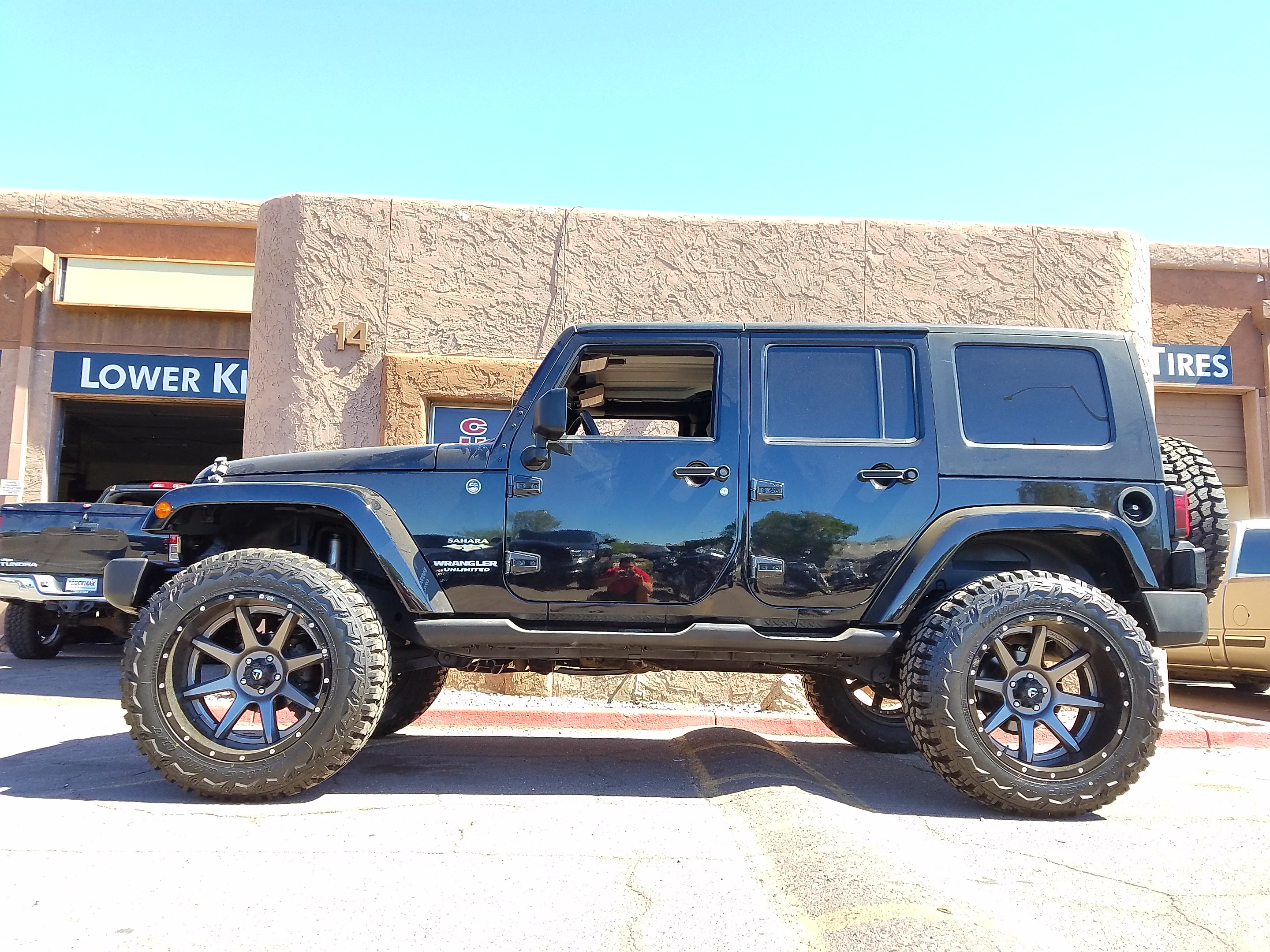 2007 JEEP WRANGLER JK 4X4 WITH A 4 ROUGH COUNTRY SUSPENSION LIFT KIT AND A  SET OF FUEL WHEELS 22X12 AND THUNDER MTS  - Prestige Custom  Rides (480) 733-4303